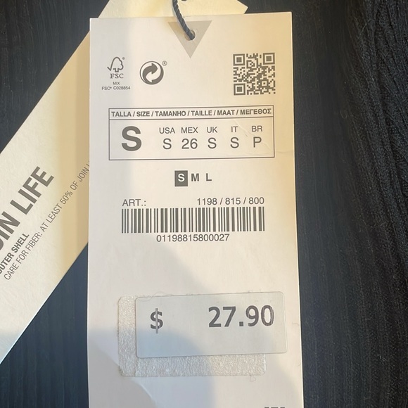 Zara black knit off the shoulder top - Picture 6 of 6